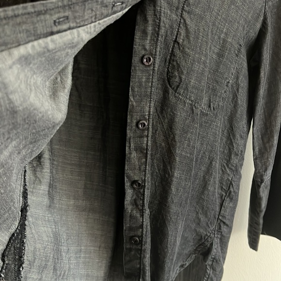Cloth & Stone | Dark Grey Wash Tencel Button Down Shirt - Picture 5 of 5